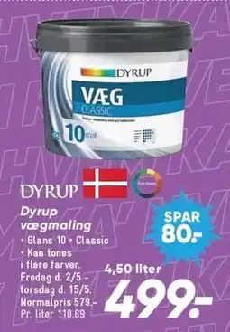 Bilka Dyrup vægmaling tilbud