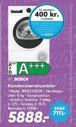 Bilka BOSCH Kondenstørretumbler tilbud