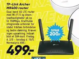 Bilka TP-Link Archer MR400 router tilbud