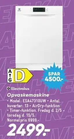 Bilka ELECTROLUX Opvaskemaskine tilbud
