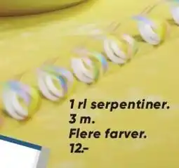 Bilka 1 rl serpentiner 3 m tilbud