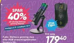 Bilka Spar 40% på udvalgt Deltaco gaming tilbehør tilbud