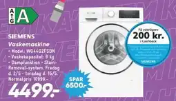 Bilka SIEMENS Vaskemaskine tilbud