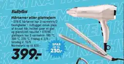 Bilka BaByliss Hårtørrer eller glattejern tilbud