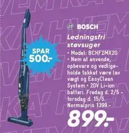 Bilka Bosch ledningsfri støvsuger tilbud