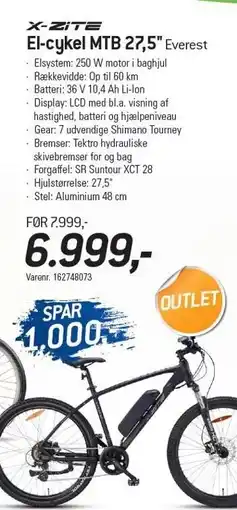 Thansen El-cykel MTB 27,5'' Everest tilbud