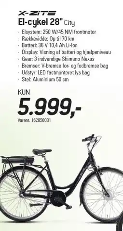 Thansen El-cykel 28'' City tilbud