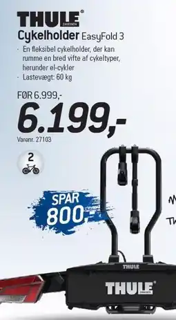 Thansen Cykelholder EasyFold 3 tilbud