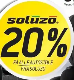 Thansen 20% PÅ ALLE AUTOSTOLE FRA SOLUZO tilbud