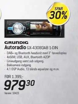 Thansen Autoradio GX-4308DAB 1-DIN tilbud