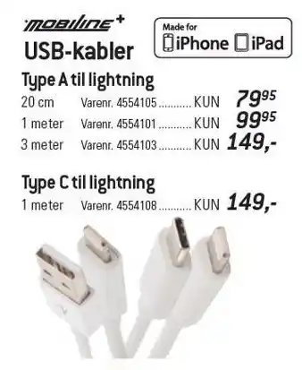 Thansen USB-kabler tilbud