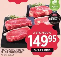 MENY FREYGAARD RIBEYE ELLER ENTRECOTE tilbud