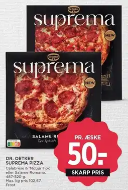 MENY DR. OETKER SUPREMA PIZZA tilbud