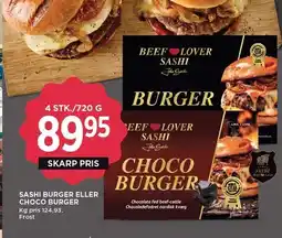 MENY SASHI BURGER ELLER CHOCO BURGER tilbud