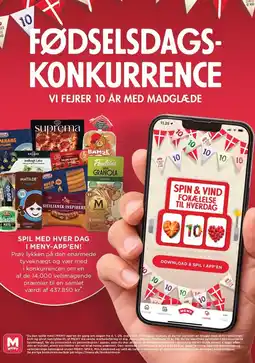 MENY FØDSELSDAGSKONKURRENCE tilbud