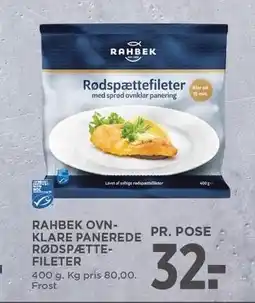 MENY RAHBEK OVNKLARE PANEREDE RØDSPÆTTE-FILETER tilbud