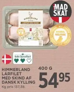 MENY HIMMERLAND LÅRFILET MED SKIND AF DANSK KYLLING 400 G tilbud