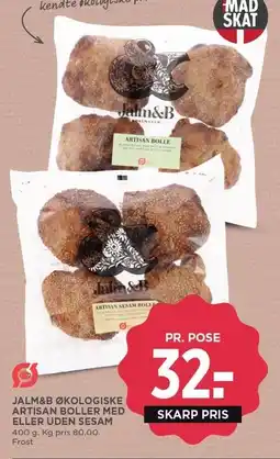 MENY JALM&B ØKOLOGISKE BOLLER 400 G tilbud