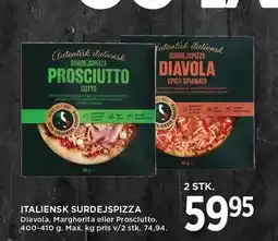 MENY ITALIENSK SURDEJSPIZZA tilbud