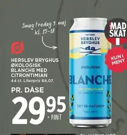 MENY HERSLEV BRYGHUS ØKOLOGISK ØL 44 cl tilbud
