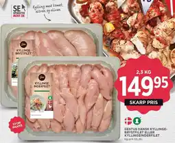 MENY GESTUS DANSK KYLLINGEBRYSTFILET ELLER KYLLINGEINDEFILET tilbud