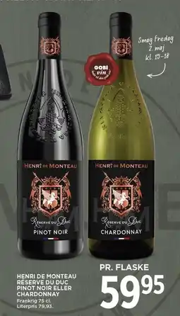 MENY HNERI DE MONTEAU RESERVE tilbud