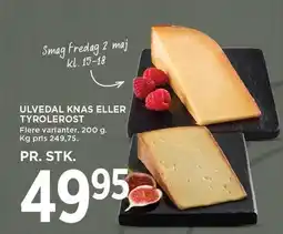 MENY ULVEDAL KANS ELLER TYROLEROST 200 g tilbud