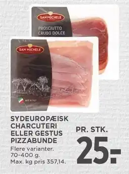 MENY SYDEUROPÆISK CHARCUTERI ELLER GESTUS PIZZABUNDE tilbud