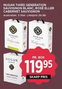 MENY NUGAN THIRD GENERATION SAUVIGNON 3 LITER tilbud
