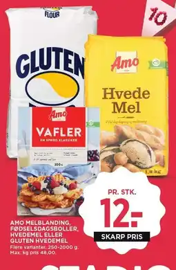 MENY AMO MELBLANDING, FØDSELSDAGSBOLLER, HVEDEMEL ELLER GLUTEN HVEDEMEL tilbud