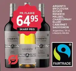MENY ARGENTO ØKOLOGISK VINE 75 cl tilbud