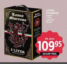 MENY LEONE MARRONE 3 LITER tilbud