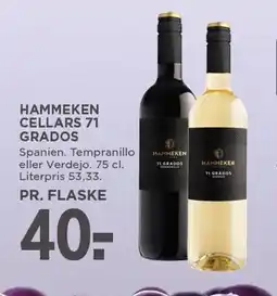 MENY HAMMEKEN CELLARS 71 GRADOS 75 cl tilbud