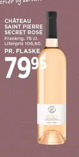 MENY CHÂTEAU SAINT PIERRE SECRET ROSE 75 CL tilbud