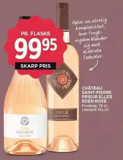 MENY CHÂTEAU SAINT-PIERRE PRIEUR ELLER EDEN ROSE 75 cl tilbud