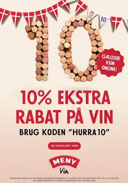 MENY 10% EKSTRA RABAT PÅ VIN tilbud