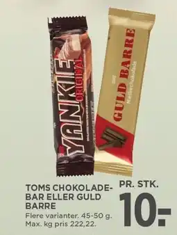 MENY TOMS CHOKOLADEBAR ELLER GULDBARRE tilbud