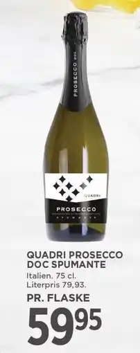 MENY QUADRI PROSECCO DOC SPUMANTE tilbud