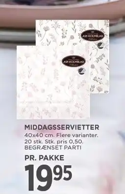 MENY MIDDAGSSERVIETTER tilbud