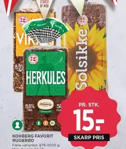MENY KOHBERG FAVORIT RUGBRØD tilbud