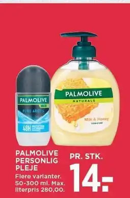 MENY PALMOLIVE PERSONLIG PLEJE tilbud