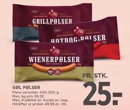 MENY GØL PØLSER tilbud