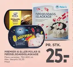 MENY PREMIER IS ELLER POLAR IS FØDSELSDAGSISLAGKAGE tilbud