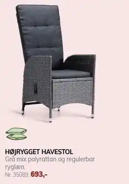 Daells Bolighus HØJRYGGET HAVESTOL tilbud