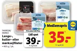 Lidl Lang-, kuller- eller mørksejfileter 400 g tilbud