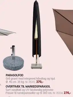 Daells Bolighus PARASOLFOD ELLER OVERTRÆK TIL MARKEDSPARASOL tilbud