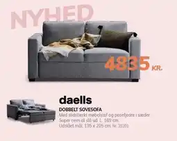 Daells Bolighus DAELLS DOBBELT SOVESOFA tilbud