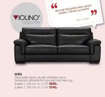 Daells Bolighus VIOLINO SOFA tilbud