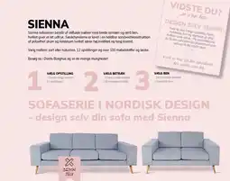 Daells Bolighus SOFASERIE I NORDISK DESIGN - design selv din sofa med Sienna tilbud