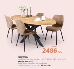 Daells Bolighus SPISEBORD ELLER SPISEBORDSSTOL tilbud